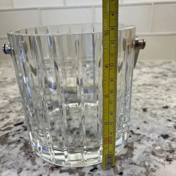 Baccarat Harmonie Crystal Ice Bucket. Made in France. Hand Wash. 5”H Beautiful - Picture 5 of 14
